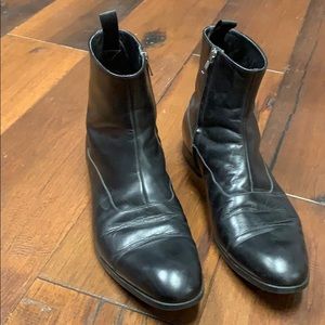 Emperio Armani Black men’s boots with side zipper